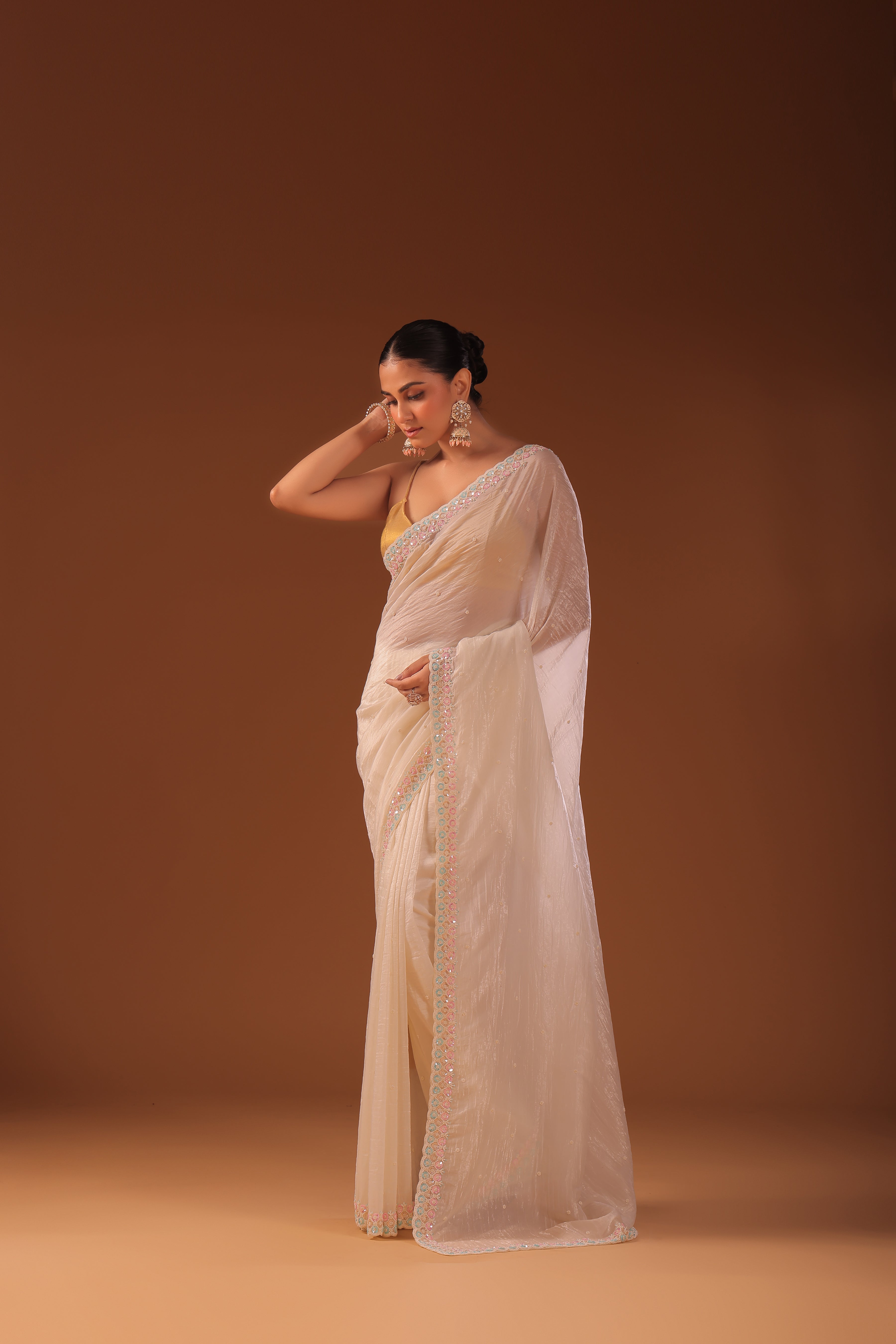 Crush Satin Pearl Work